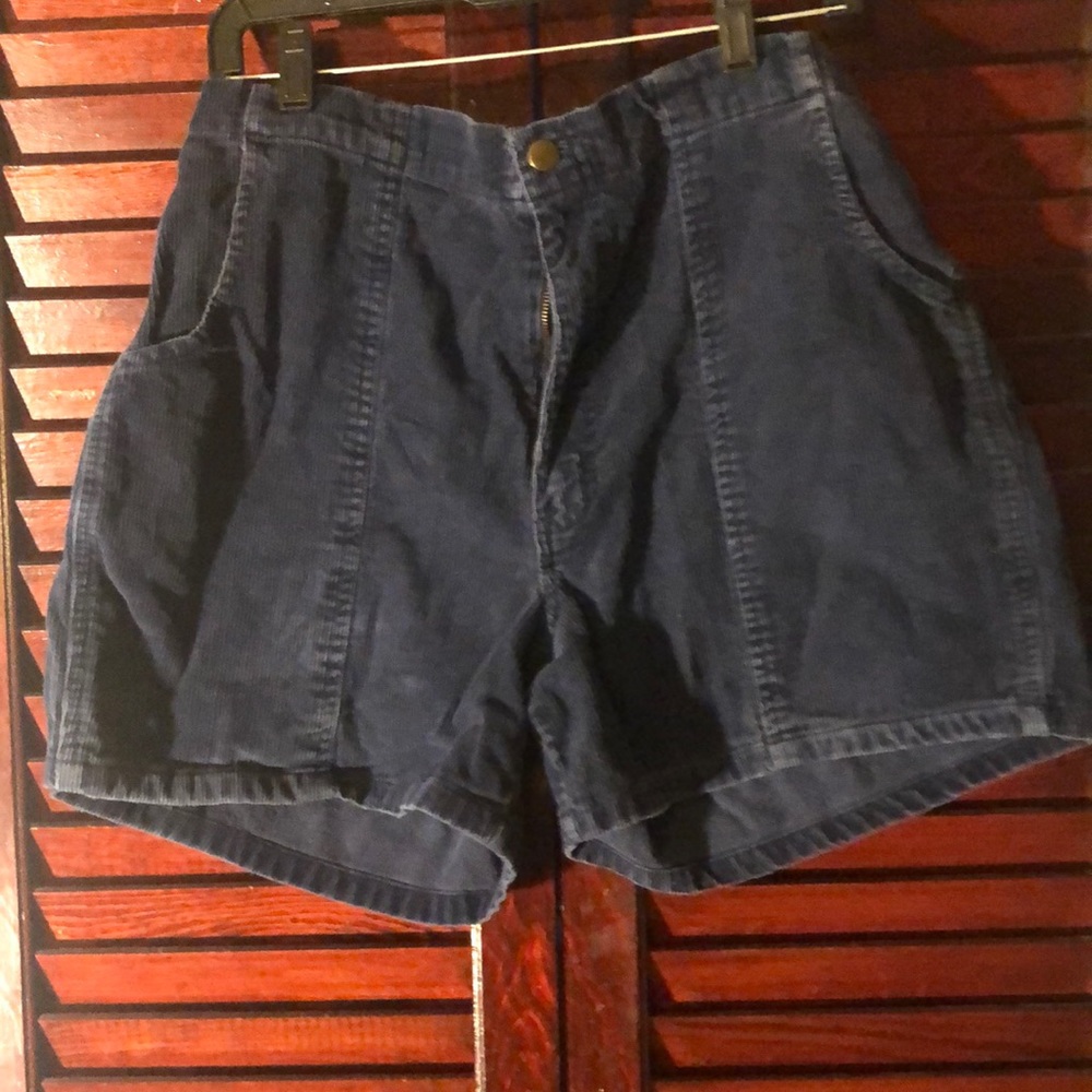 Blue corduroy shorts